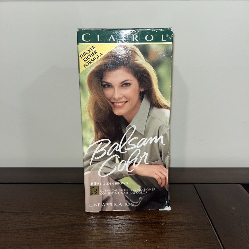 Clairol Balsam Color 609 Golden Brown‎ Vibrant Permanent Hair Dye HTF Prop